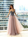 2021 Sparkly Delicate Illusion Neck with Appliques Beading  Prom Dresses, QB0571