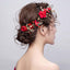 Vintage Red Hand-Made Rose Wedding Headpiece, Charming Wedding Headpiece, VB0593