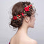 Vintage Red Hand-Made Rose Wedding Headpiece, Charming Wedding Headpiece, VB0593