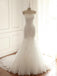 Lace Mermaid Long Custom Cheap Custom Wedding Dresses, WD306