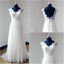 Cap Sleeve V Neck Lace Simple Cheap Beach Wedding Dresses, WD321