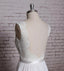 Simple Lace V Neck Cheap Beach Wedding Dresses Online, WD384
