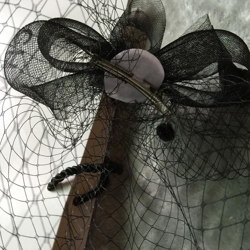 Vintage Inspired Black Lace Wedding Headpiece, Wedding Headpiece, Wedding Accessories, VB0607