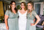 Charming V-neck Short Sleeves Mint Tulle Sequin A-line Long Cheap Bridesmaid Dresses, BDS0025