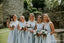Simple Elegant Charming Bateau Sleeveless Keen-Length Short Cheap Satin Bridesmaid Dresses, QB0945