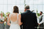Charming V-neck Spaghetti Strap Ivory Chiffon Lace Appliqued Long Cheap Wedding Dresses, WDS0006