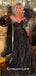 Gorgeous Black Lace Sequins Lantern Sleeves A-line Evening Gowns Prom Dresses , QBP003