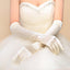 Bridal Black Gloves, Bridal Gloves, White Satin Long Full Finger Bridal Gloves, Wedding Gloves, Wedding Accessory, TYP0553