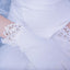 White Bridal Stain Wedding Gloves With Lace Appliques, Lovely Wedding Gloves, TYP0556