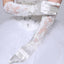 Bridal Gloves, White Satin Long Full Finger Bridal Gloves, Lace Wedding Gloves, Wedding Accessory, TYP0555