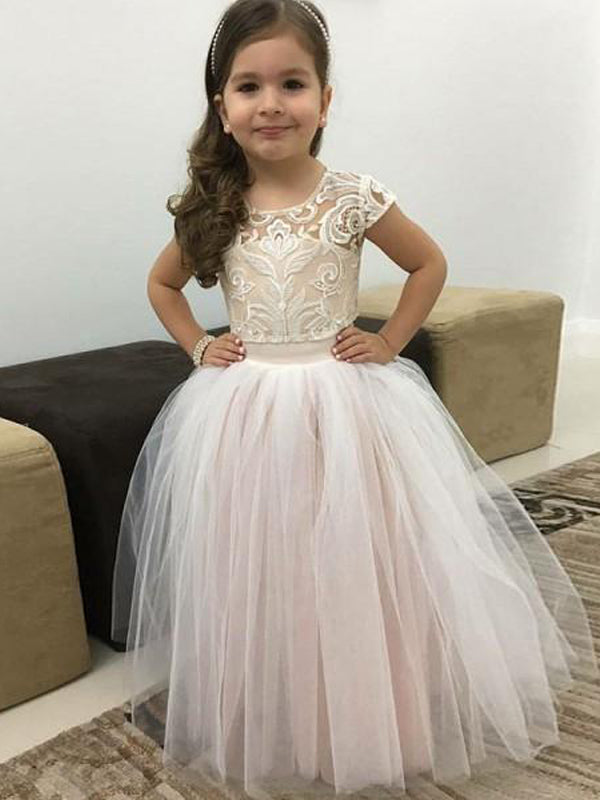 Girl's Ball Gown Round Neck 3/4 Length Sleeves Floor Length Victorian Princess Party Costume Cosplay Masquerade Rococo Party Dress main image 1