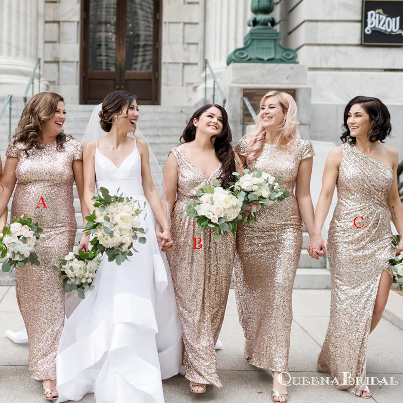 Bridesmaid Sequin Dresses Rose Gold Sequin Bridesmaid Dress With Sleeves Metallic Dresses Bridesmaid Sequin Dresses Rose Gold Sequin Bridesmaid Dress With Sleeves Metallic Dresses