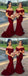 Off Shoulder Burgundy Long Mermaid Bridesmaid Dresses Online, WG248