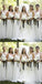 Sexy Spaghetti Strap Long Cheap White Chiffon Bridesmaid Dresses Online, QB0202