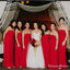 Sweetheart Charming Red Chiffon Side Slit A-line Long Cheap Bridesmaid Dresses, BDS0026