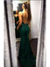 Burgundy Spaghetti Strap V-neck Mermaid Lace Prom Dresses Online, QB0272