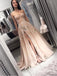 Champagne Sweetheart Long Cheap Prom Dresses With Applique, QB0553