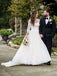Long Sleeves Organza A-line Wedding Dresses Online, Cheap Simple Bridal Dresses, QB0382