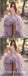 A-Line Spaghetti Straps Lavender High Low Flower Girl Dresses with Appliques, QB0823