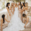 Elegant Straps Sequins Long Cheap Backless Bridesmaid Dresses, QB0880