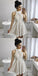 Popular A-Line High Neck Short Lace Cheap Homecoming Dresses, QB0057