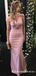 Sheath Sweetheart Neck Sleeveless Pink Floor Length Prom Dresses, QB0740