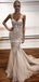 Elegant Spaghetti Strap Lace Appliqued Mermaid Long Cheap Prom Dresses, PDS0089