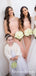 Elegant Charming One-Shoulder Pink Long Mermaid Cheap Bridesmaid Dresses, BDS0037