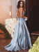 Spaghetti Strap V-neck Beaded Prom Dresses Backless Cheap Prom Dresses, QB0259