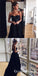 A-Line Sweetheart Long Cheap Black Satin Prom Dresses with Lace, QB0544