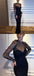 Sexy Black Long Sleeves Mermaid Long Prom Dresses With Applique, QB0651