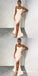 Mermaid Spaghetti Straps Long Cheap Blush Pink Prom Dresses with Split, QB0503