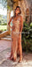 Sexy Elegant Spaghetti Strap Backless Sparkly Orbem Sequin Long Cheap Mermaid Prom Dresses, QB0978