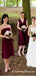 Mismatched Simple Sleeveless Empire Short Chiffon Bridesmaid Dresses, QB0741