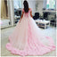 Off the Shoulder Vintage Pink Ball Gown Wedding Dresses, QB0263