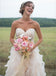 Sweetheart Blush Wedding Dress Strapless Rustic Wedding Dresses, QB0261